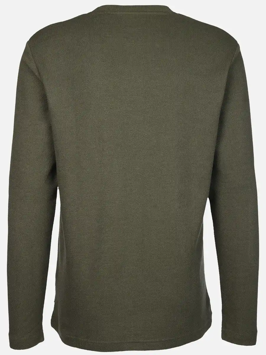 Bild 2 von Herren Henleyshirt in Waffeloptik Oliv