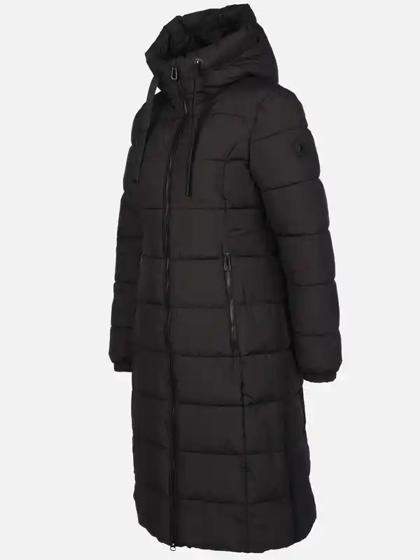 Bild 3 von Damen Steppmantel mit Kapuze Schwarz