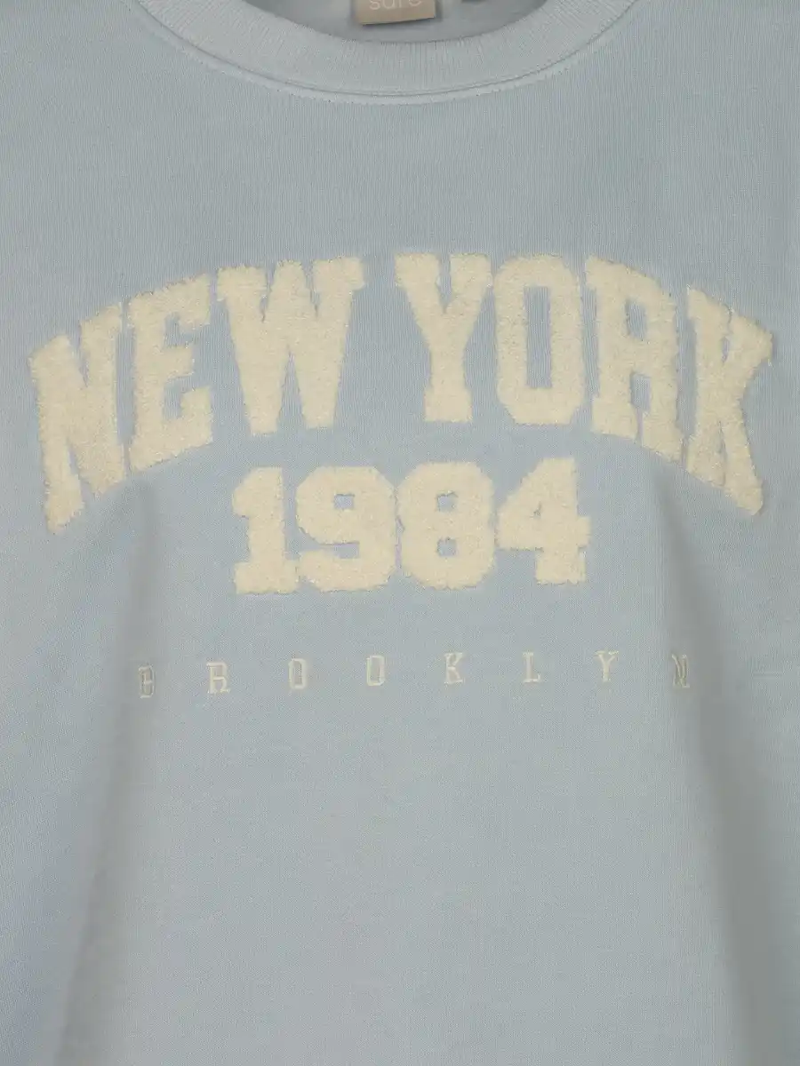 Bild 3 von Damen Sweatshirt mit Stickerei Blau