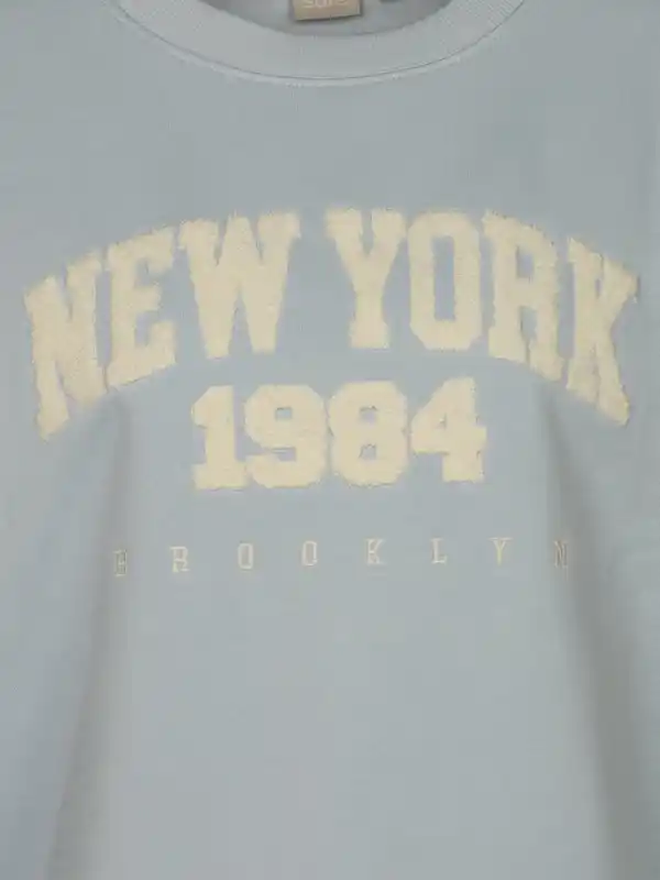 Bild 3 von Damen Sweatshirt mit Stickerei Blau