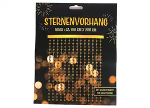 Sternenvorhang Goldfolie mit Klebestreifen zur Befestigung