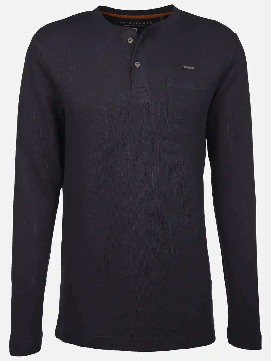 Bild 1 von Herren Henleyshirt in Waffeloptik Blau