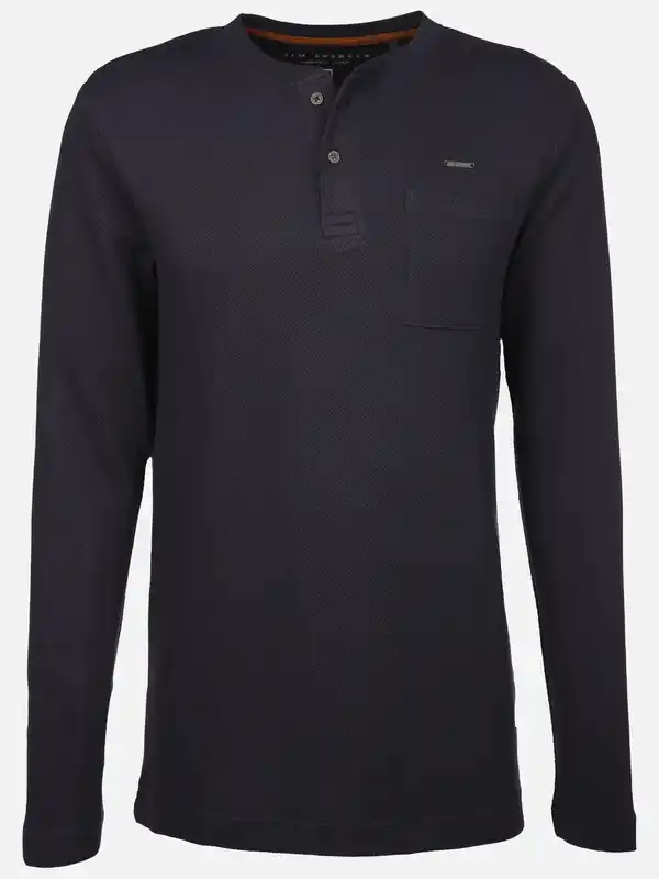 Bild 1 von Herren Henleyshirt in Waffeloptik Blau