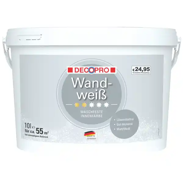 Bild 1 von DECOPRO Wandweiß 10 Liter matt