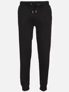 Herren Jogginghose unifarben Schwarz