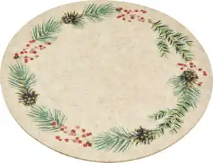 IDEENWELT Filz-Set rund creme Zweige