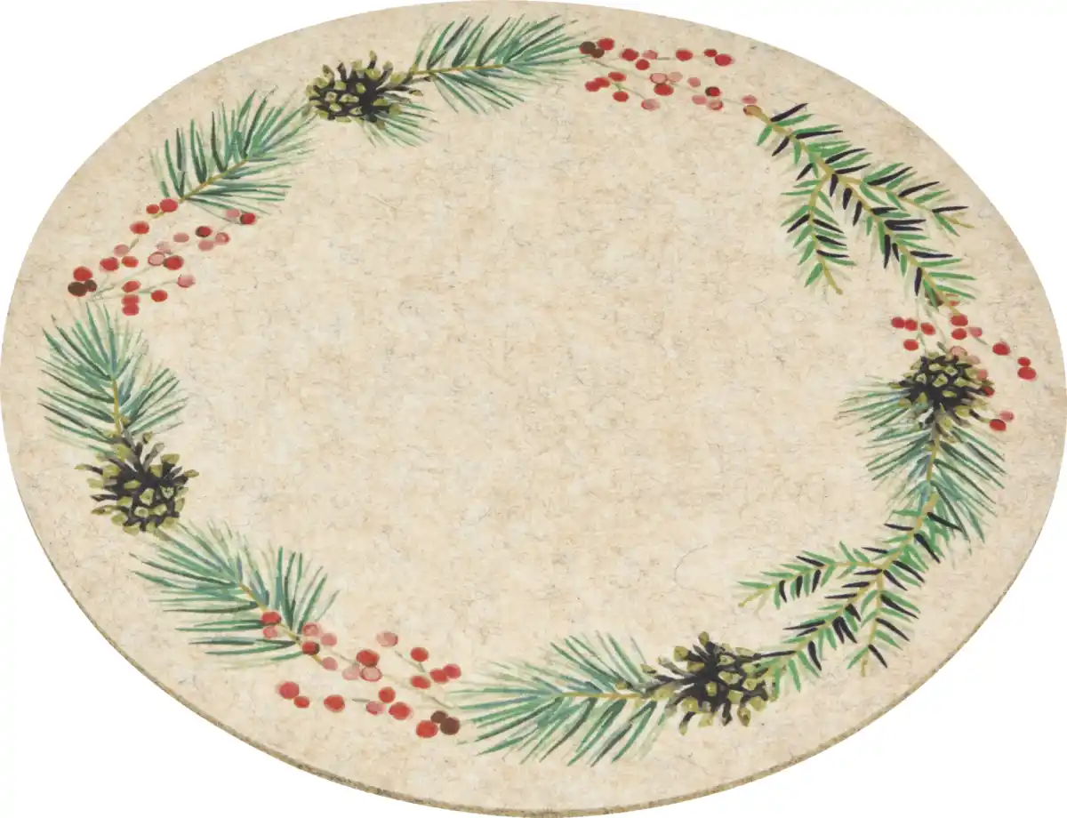 Bild 1 von IDEENWELT Filz-Set rund creme Zweige