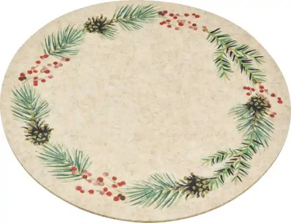 Bild 1 von IDEENWELT Filz-Set rund creme Zweige