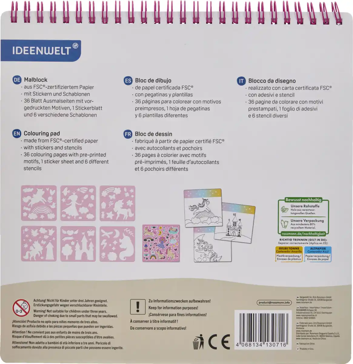 Bild 2 von IDEENWELT Malblock Einhorn