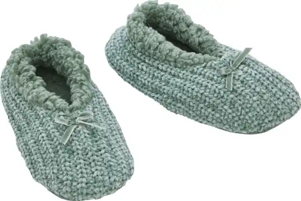 Bild 1 von IDEENWELT Chenille-Homesneaker hellgrün Gr. 41/42