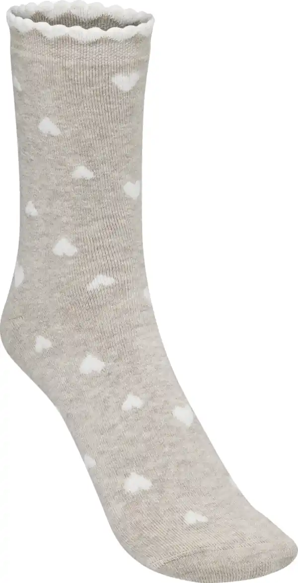 Bild 3 von IDEENWELT Doppelpack Kuschelsocken Herz taupe Gr. 39/42