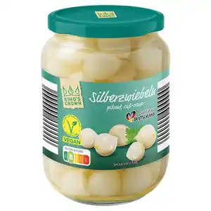 KING'S CROWN Eingelegte Gewürzgurken, Silberzwiebeln