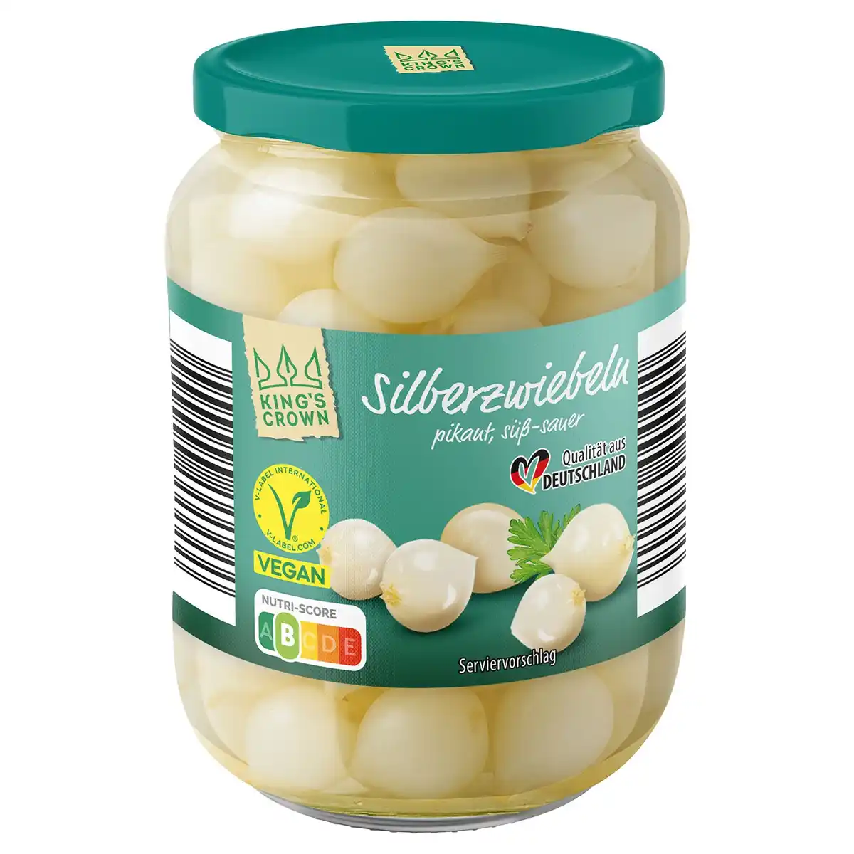Bild 1 von KING'S CROWN Eingelegte Gewürzgurken, Silberzwiebeln
