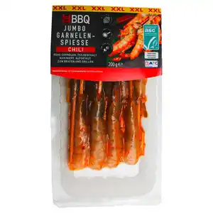 GOURMET Riesengarnelen-Spieße mariniert, Chili