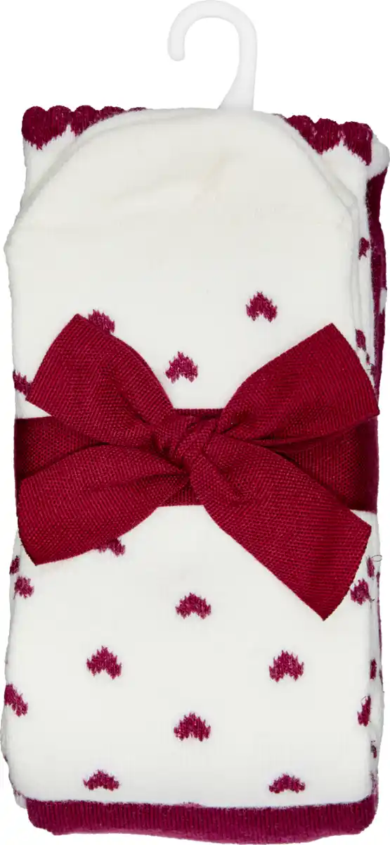 Bild 1 von IDEENWELT Doppelpack Kuschelsocken Herz beere Gr. 35/38