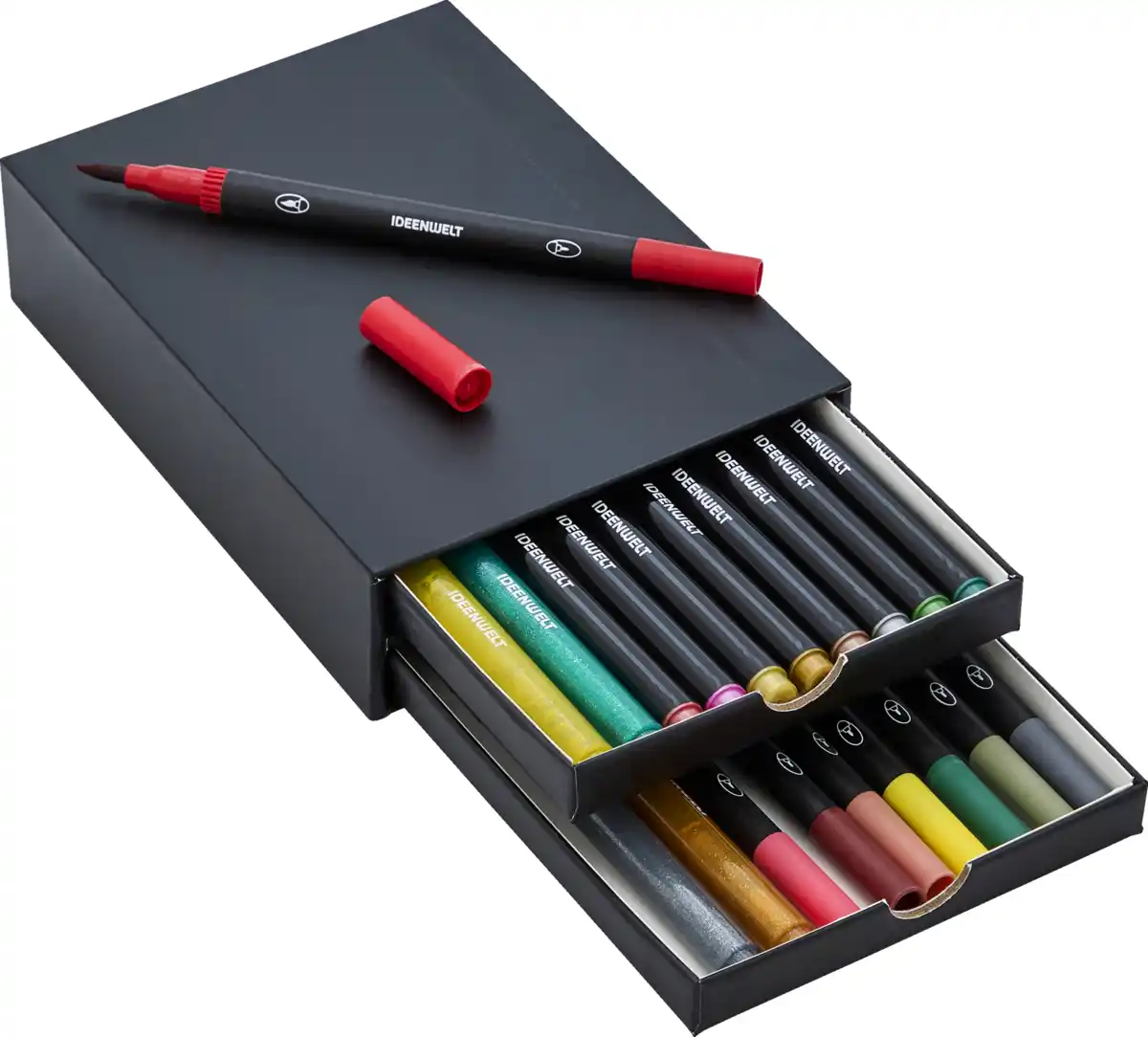 Bild 1 von IDEENWELT Kreativset Filzstifte in Schubladenbox