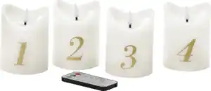 IDEENWELT LED-Kerzen 4er-Set