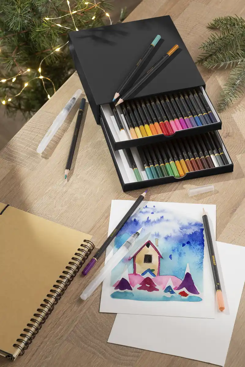 Bild 3 von IDEENWELT Kreativset Aquarellbuntstifte 40 Farben