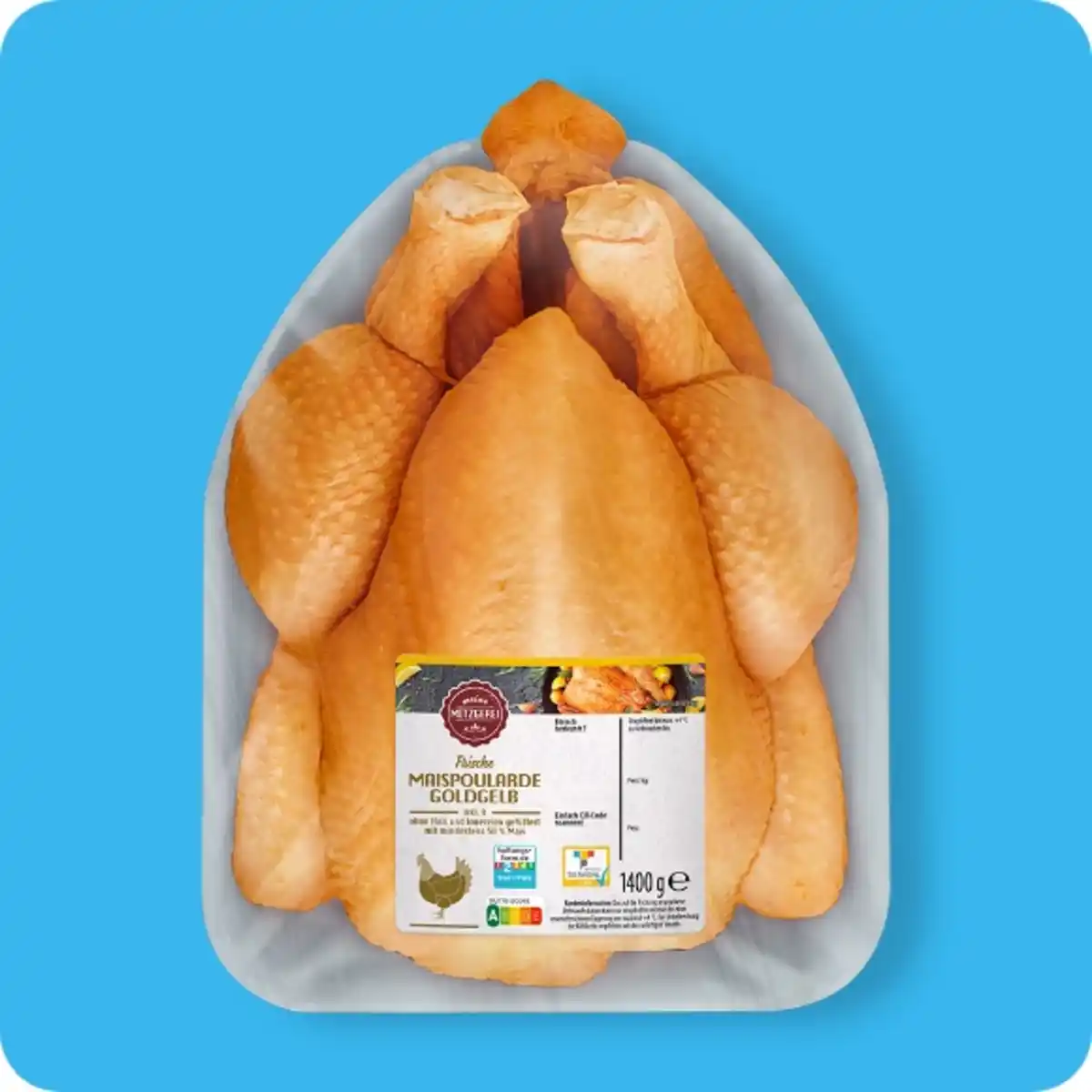 Bild 1 von MEINE METZGEREI Maispoularde, goldgelb, Ohne Hals und Innereien