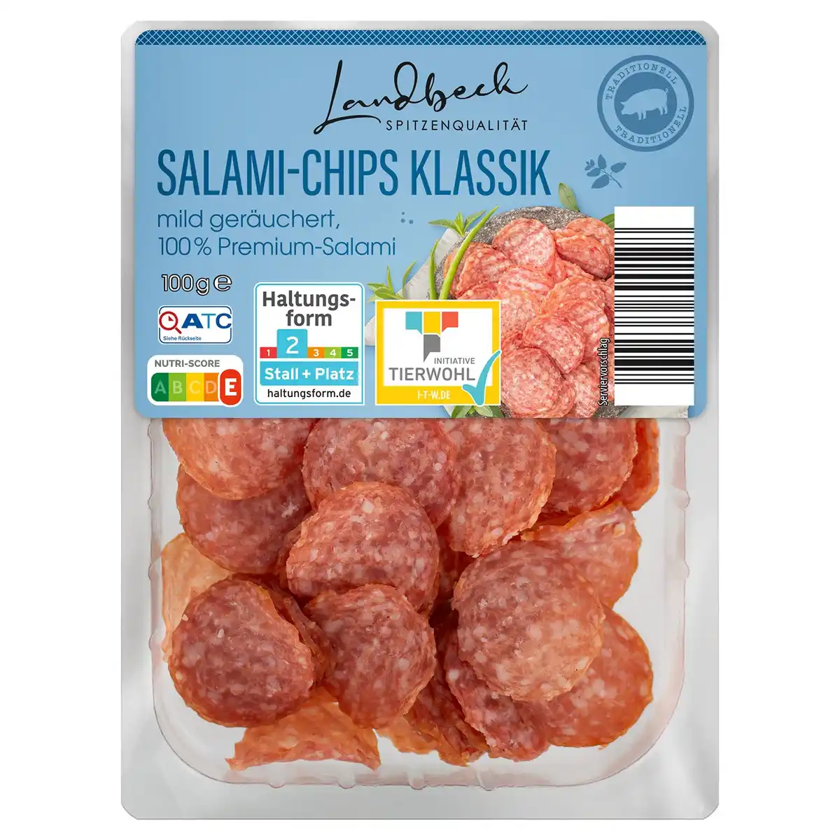 Bild 1 von LANDBECK Salami Chips 100 g, Klassik