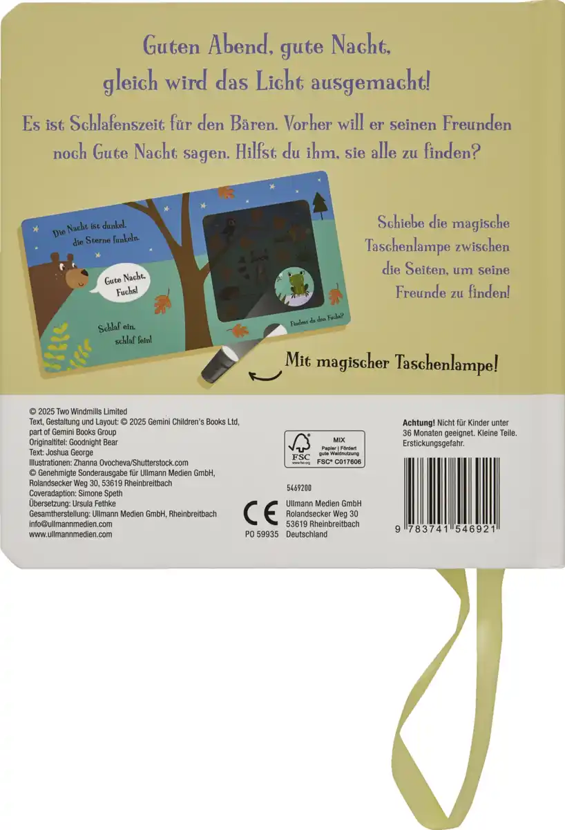 Bild 2 von Ullmann Medien Taschenlampenbuch Gute Nacht, Bär