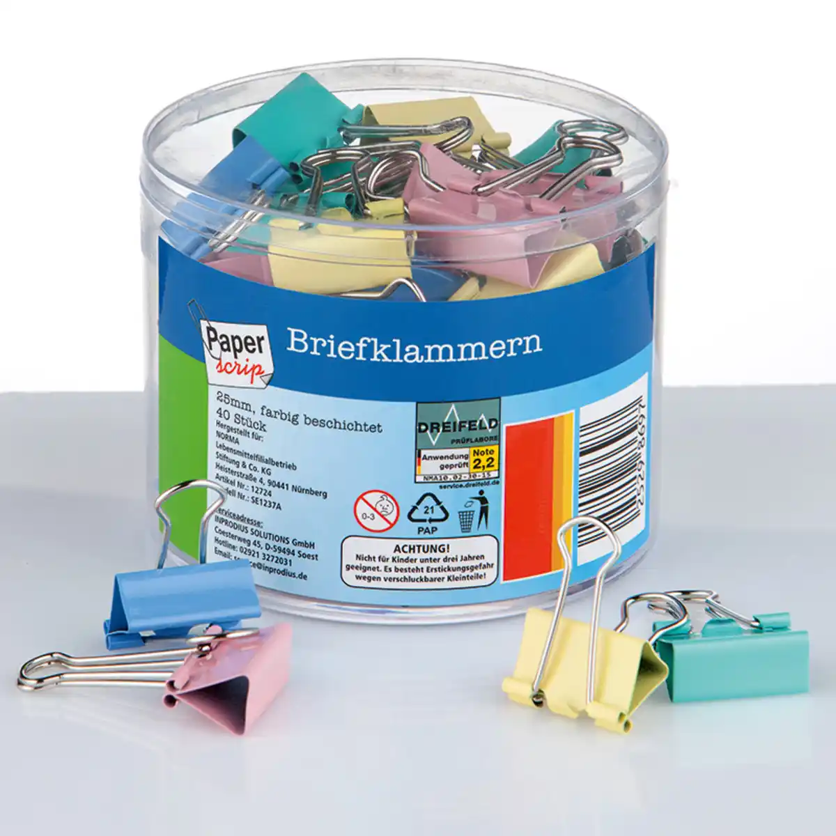 Bild 1 von Paperscrip Briefklammern 40-tlg.