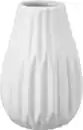 Bild 1 von BOLTZE Keramikvase mit Rillen, weiß (H14cm), 1 St