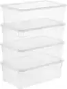 Bild 1 von Rotho Aufbewahrungsbox CLEAR mit Deckel 5 L transparent 4er-Set