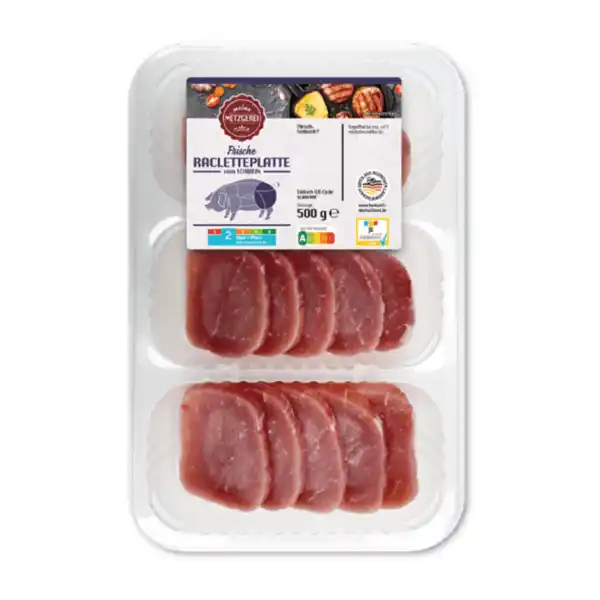 Bild 2 von MEINE METZGEREI Raclette-Platte vom Schwein 500g