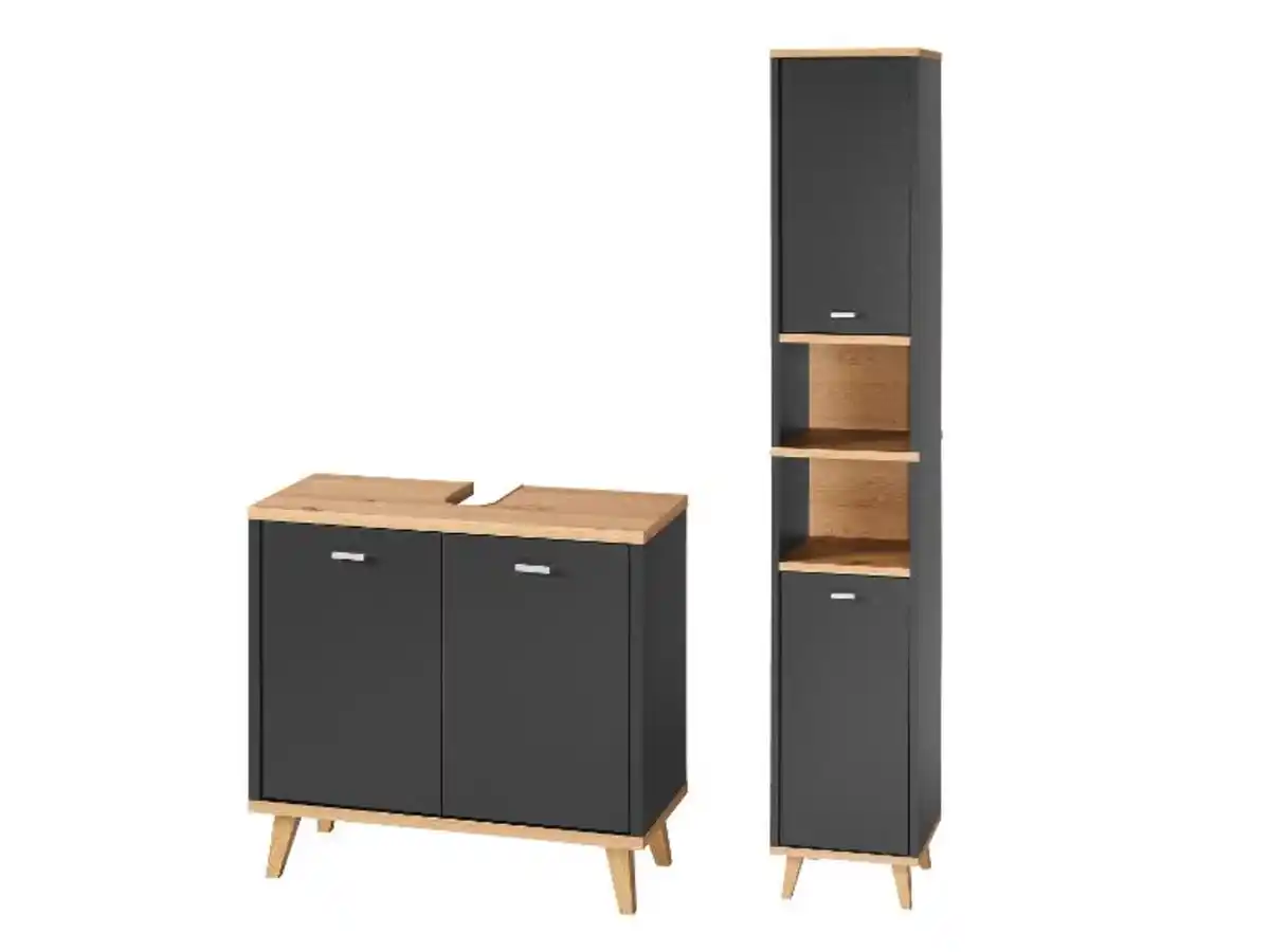 Bild 1 von LIVARNO® Badmöbel-Set Corfu anthrazit, 2tlg