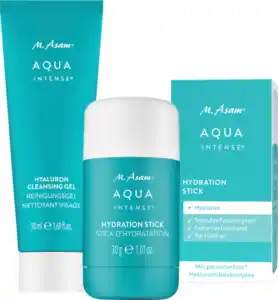 M. Asam Gesichtspflegeset Aqua Intense Hyaluron 2tlg, Gesichtsserum Stick + Reinigungsgel, 1 St