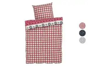 LIVARNO home Mikrofaser-Feinbiber-Wendebettwäsche, 135 x 200 cm