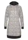Bild 1 von LASCANA Sweatkleid mit Kapuze -seitlichen Eingrifftaschen und Rippbündchen, Beige|schwarz
