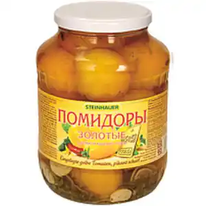 Eingelegte gelbe Tomaten, pikant scharf "Pomidory zolotye"