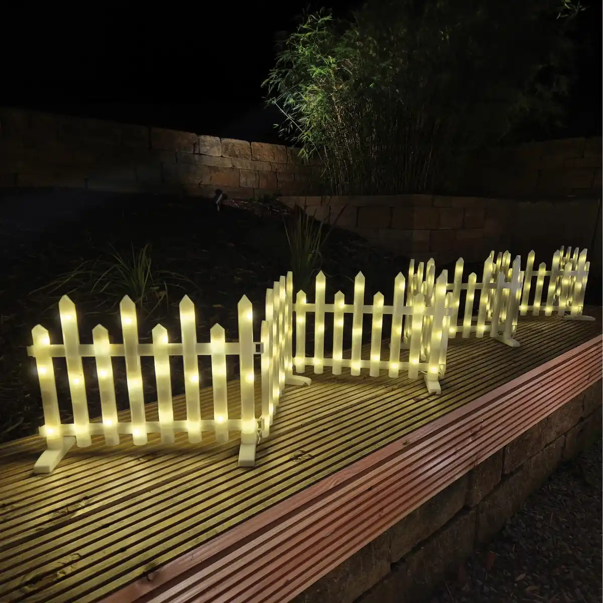 Bild 1 von Zaunleuchte 8tlg Set192 warm weiße LED356x10x244mm