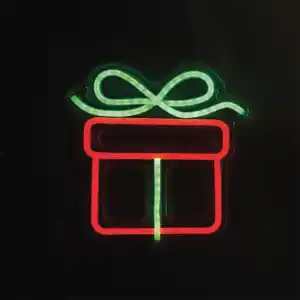 Leuchtreklame Weihnachtsgeschenke 22x21,5cm USB