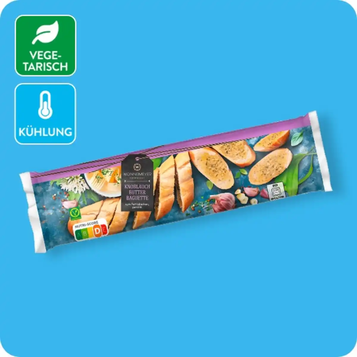 Bild 1 von WONNEMEYER Baguette mit Knoblauch- oder Kräuterbutter