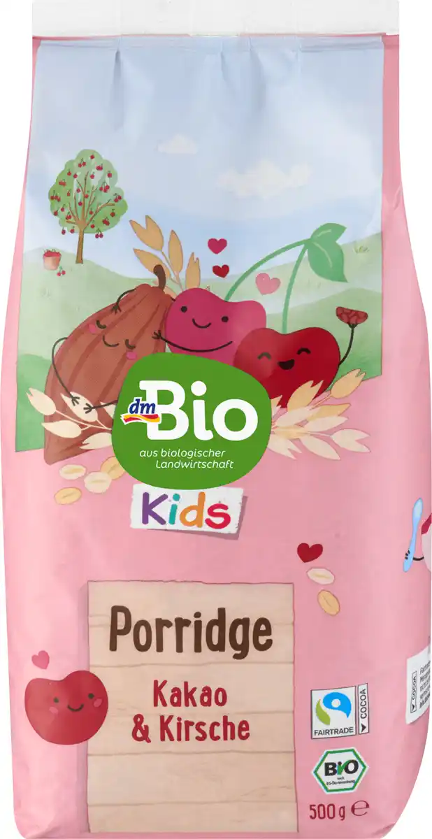 Bild 1 von dmBio Porrdige Kakao & Kirsche, ab 3 Jahren, 500 g