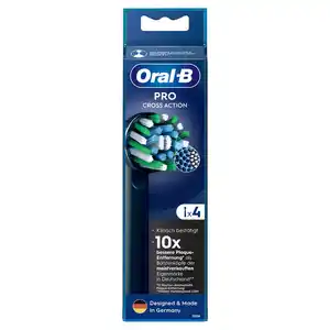 Oral-B PRO CROSSACTION Aufsteckbürsten Schwarz, 4 Stk