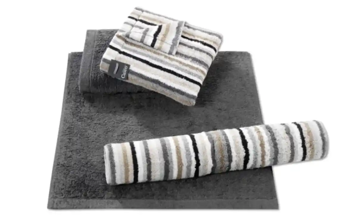 Bild 2 von Duschtuch Lifestyle Streifen, kiesel, 70 x 140 cm