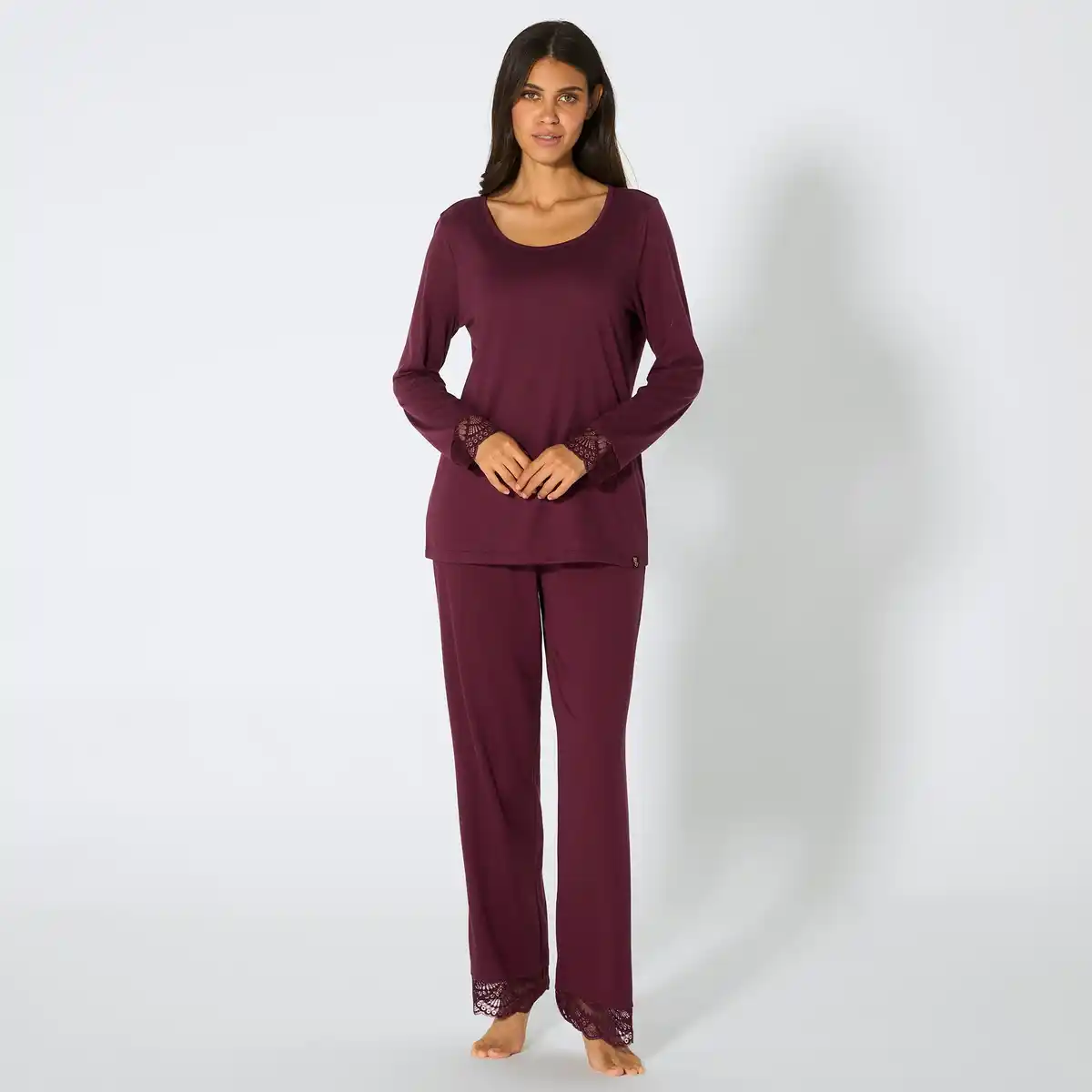 Bild 1 von Damen-Schlafanzug mit Spitze