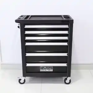 Werkstattwagen 70 tlg. mit 6 Schubladen schwarz