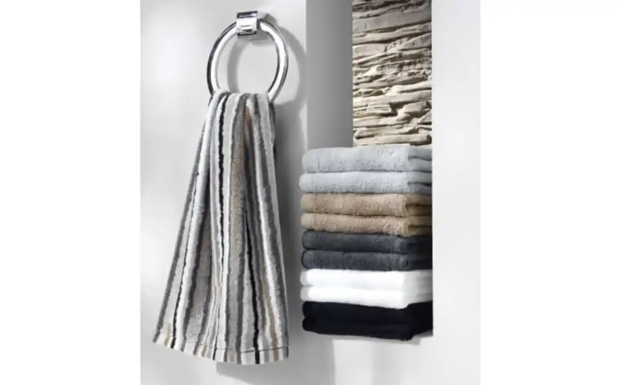 Bild 3 von Duschtuch Lifestyle Streifen, kiesel, 70 x 140 cm