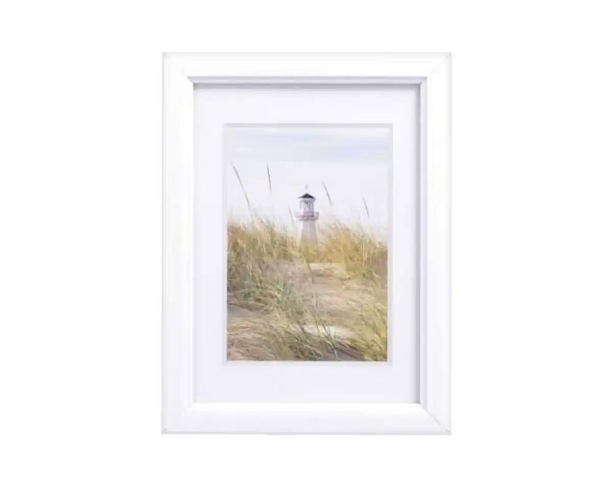 Bild 1 von Bilderrahmen Script aus Holz mit Passepartout weiß 13 x 18 cm / 9 x 13 cm