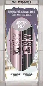 Maybelline New York Xmas Coffret: Lash Sensational Sky High Very Black + Sensational Sky High Cosmic Black