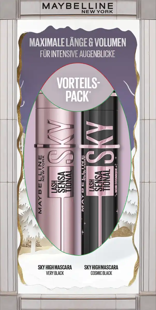 Bild 1 von Maybelline New York Xmas Coffret: Lash Sensational Sky High Very Black + Sensational Sky High Cosmic Black