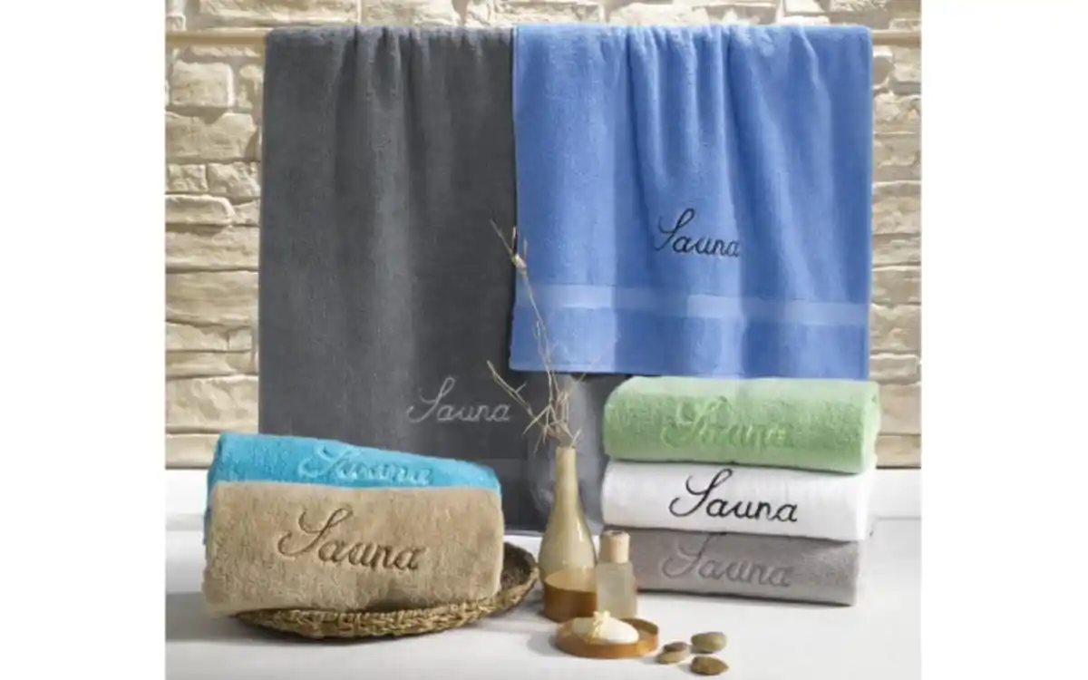 Bild 2 von Saunatuch, grün, 70 x 200 cm