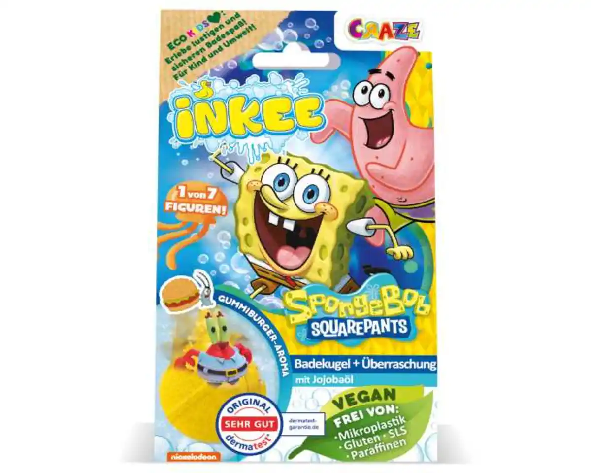 Bild 1 von INKEE Badebombe Spongebob + Figur 80g