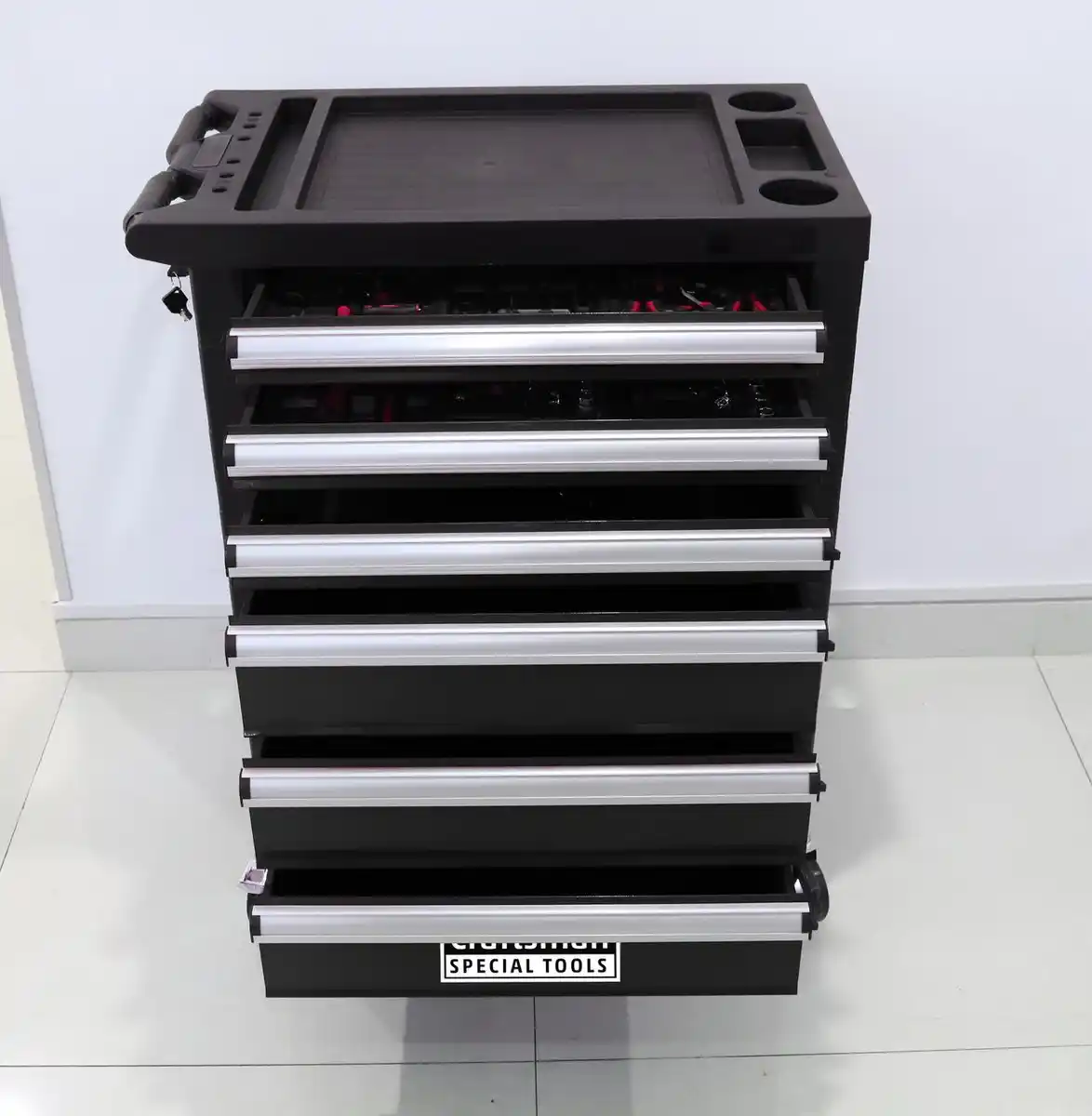 Bild 3 von Werkstattwagen 70 tlg. mit 6 Schubladen schwarz