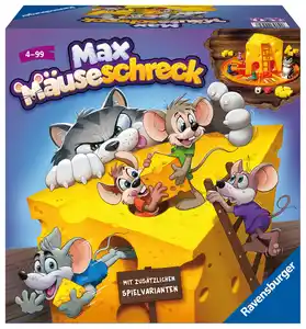 Ravensburger Spiel - Max Mäuseschreck - Würfel-Laufspiel für 2 bis 4 Spieler ab 4 Jahren, 1 Stk